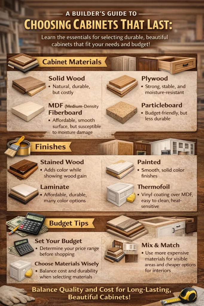 a builder's guide to choosing cabinets that last