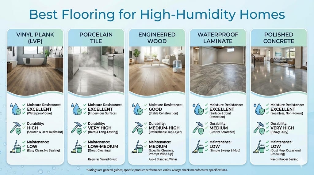 Best Flooring Options for High-Humidity Homes in Texas