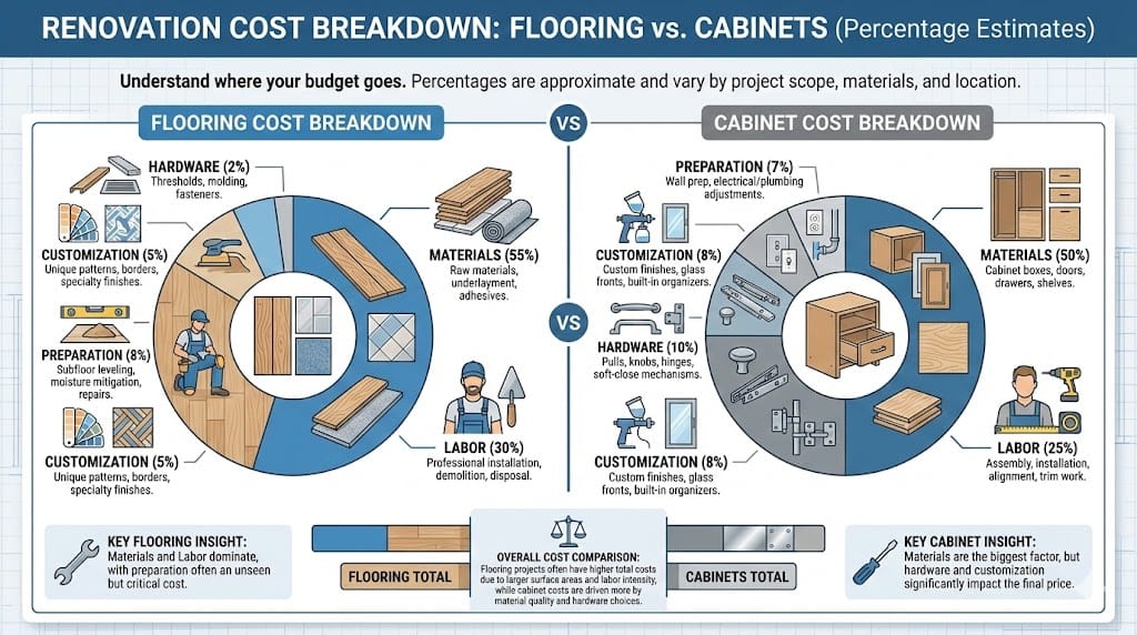 Cost Breakdown: What You’re Really Paying for Flooring & Cabinets