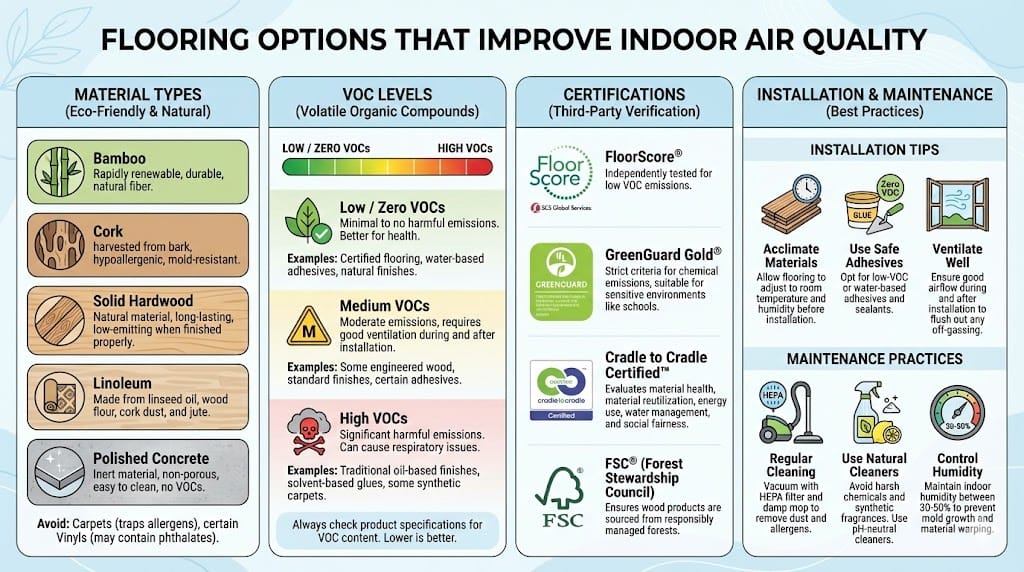 Flooring Options That Improve Indoor Air Quality