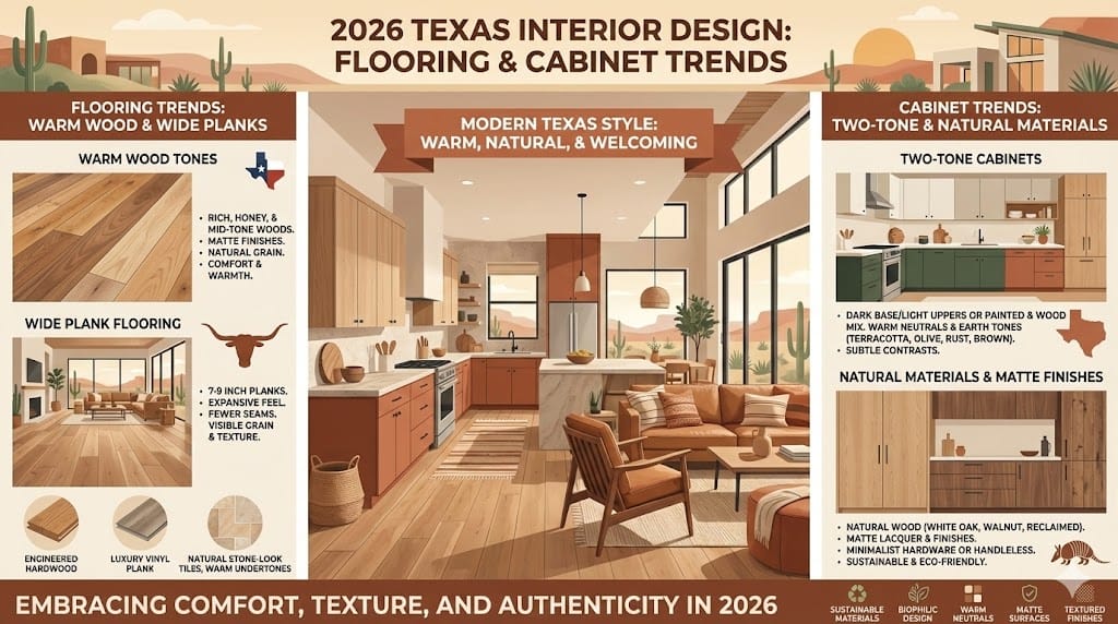 2026 Flooring & Cabinet Design Trends in Texas Homes