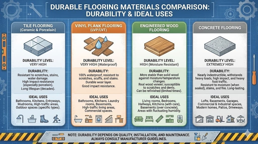 Builder’s Guide to Choosing Durable Flooring Materials