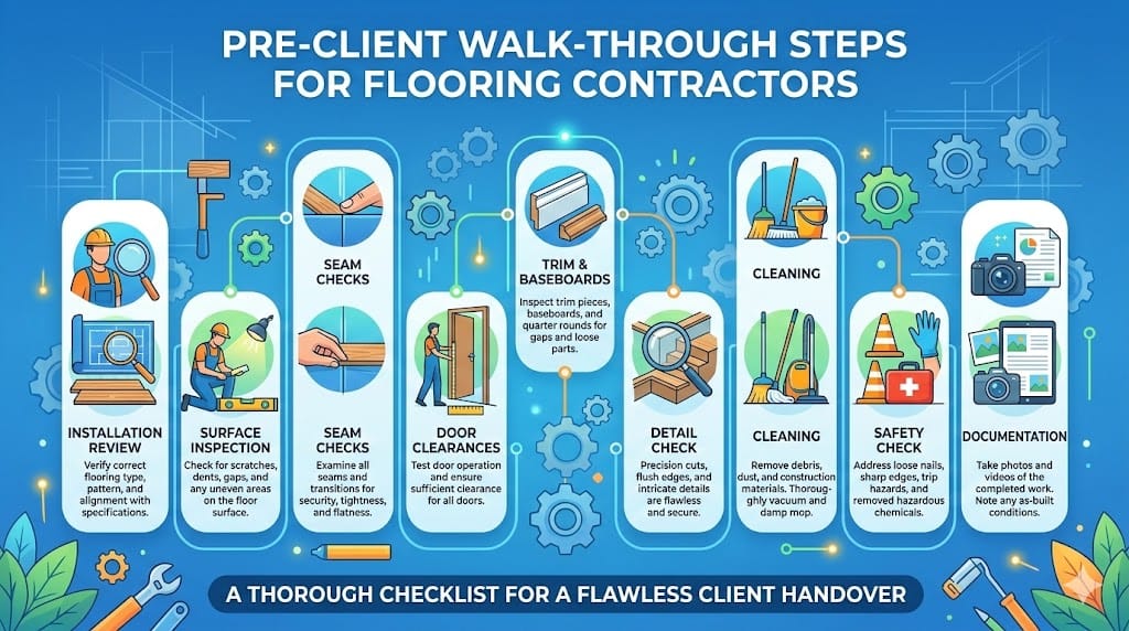 Checklist for Flooring Contractors Before Client Walk-Through