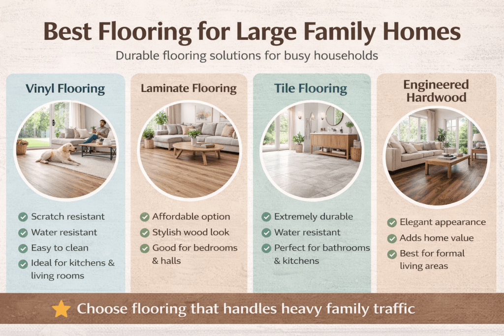Flooring Solutions for Large Family Homes Best Options for Durability and Comfort