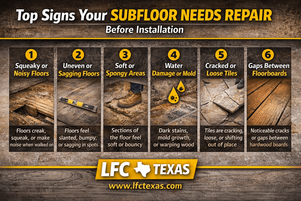 Top Signs Your Subfloor Needs Repair Before Installation